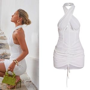 Pretty little thing corset ruched dress